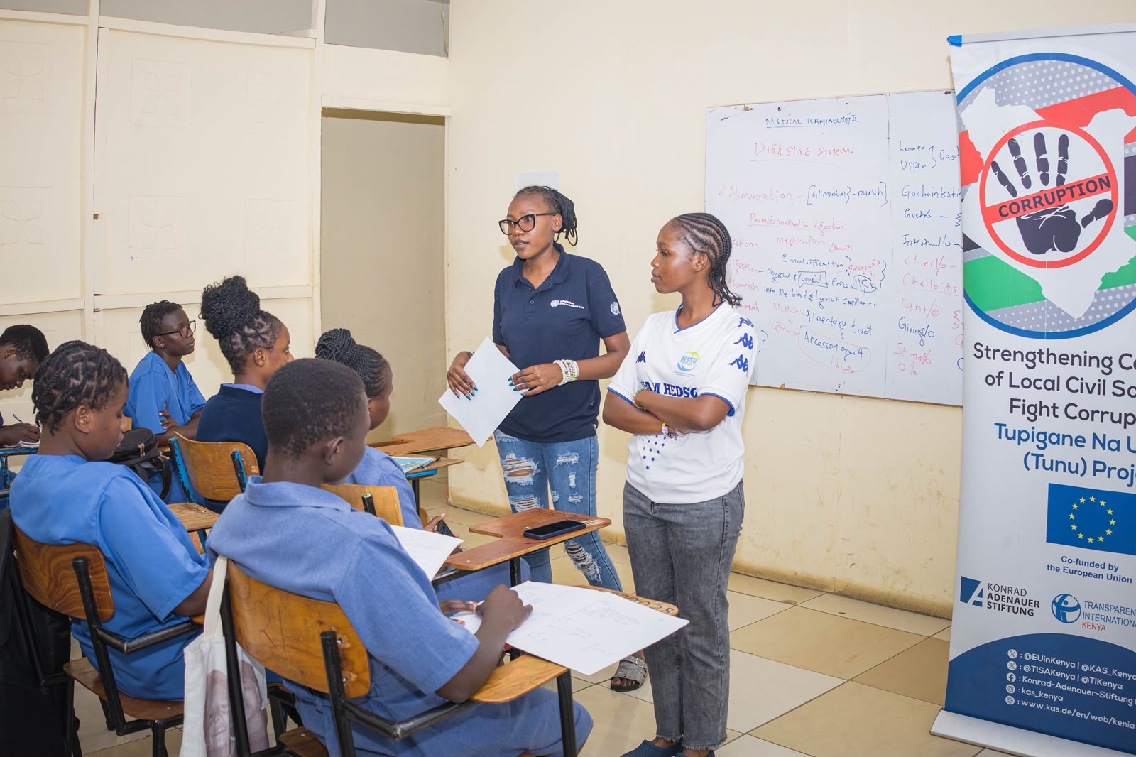 A leadership training under tunu in Thika School.